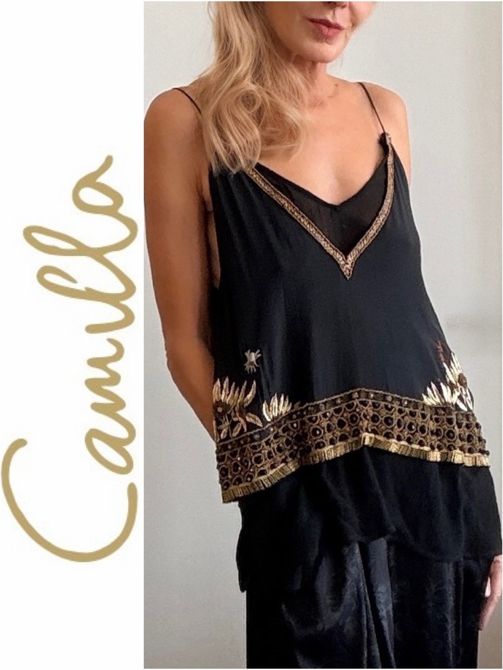 Camilla Botanical Chronicles Strap Top Small NWT RRP $849 USD
